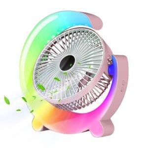 Small portable fan with impressive RGB lighting